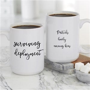 Military Expressions Personalized Coffee Mug for Him 15 oz.- White - 34955-L