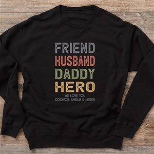 Friend, Husband, Daddy Personalized Hanes Adult ComfortWash Sweatshirt - 34957-CWS
