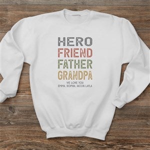 Friend, Husband, Daddy Personalized Hanes Adult Crewneck Sweatshirt - 34957-S