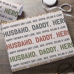 Friend, Husband, Daddy Personalized Wrapping Paper Roll - 18ft Roll - 34963-L