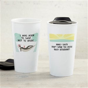 Im Retired Personalized 12 oz. Double-Wall Ceramic Travel Mug - 34970