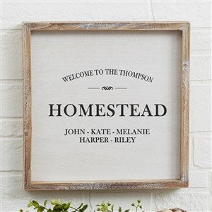 Family Market Homestead Personalized Whitewashed Barnwood Sign- 12x 12 - 34980-12x12