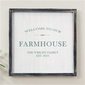 Family Market Homestead Personalized Blackwashed Barnwood Sign- 12x 12 - 34980B-12x12