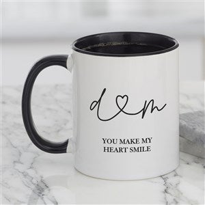 Drawn Together By Love Personalized Coffee Mug 11oz Black - 34993-B