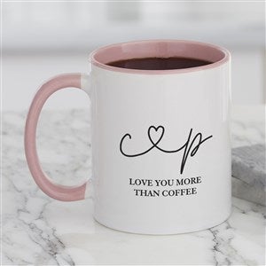 Drawn Together By Love Personalized Coffee Mug 11oz Pink - 34993-P