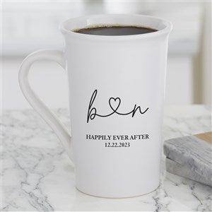 Drawn Together By Love Personalized Latte Mug 16 oz.- White - 34993-U