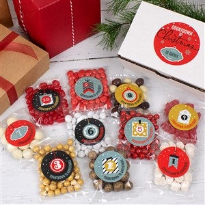 Christmas Countdown Personalized Care Package Candy Gift Box - 34996D