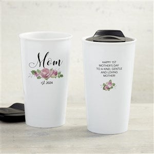 New Mom Personalized 12 oz. Double-Wall Ceramic Travel Mug - 35001