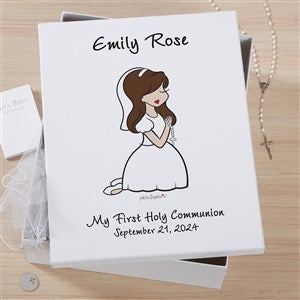 Communion Girl philoSophies® Personalized Keepsake Memory Box - 8x10 - 35057-S