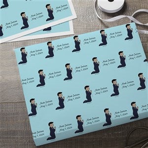 Communion Boy philoSophies Personalized Wrapping Paper Sheets - Set of 3 - 35063-S