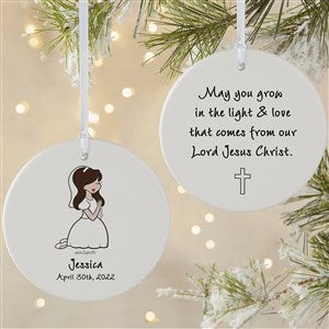 Communion Girl philoSophies® Personalized Ornament-3.75 Matte - 2 Sided - 35066-2L