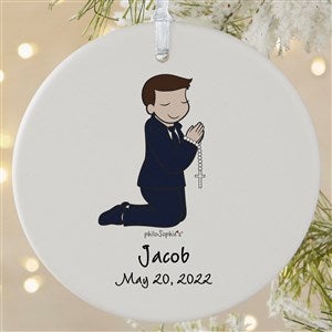 Communion Boy philoSophies® Personalized Ornament-3.75 Matte - 1 Sided - 35067-1L