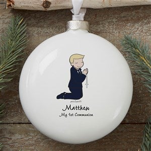 Communion Boy philoSophies Personalized Deluxe Ornament - 3D Disc 1 Sided - 35067-D