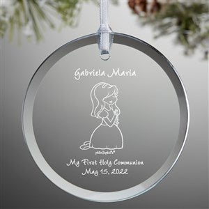 Communion Girl philoSophies® Personalized Glass Ornament - 35068-N
