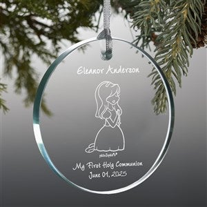Communion Girl philoSophies® Personalized Premium Glass Ornament - 35068-P