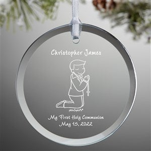 Communion Boy philoSophies® Personalized Glass Ornament - 35069-N