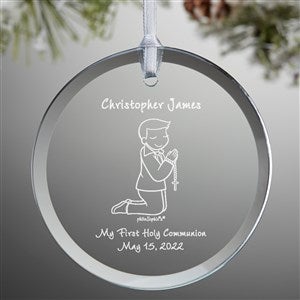 Communion Boy philoSophies Personalized Glass Ornament - 35069-N