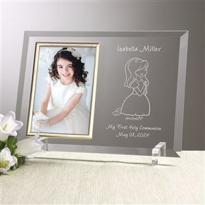 Communion Girl philoSophies® Personalized Glass Frame - 35071