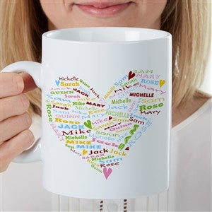 Her Heart of Love Personalized 30 oz. Oversized Coffee Mug - 35100