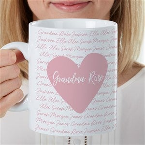 Family Heart Personalized 30 oz. Oversized Coffee Mug - 35111-30