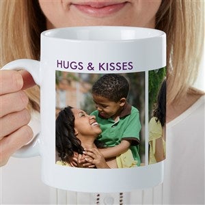 Picture Perfect 3 Photo Personalized 30 oz. Oversized Coffee Mug - 35149