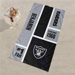 Las Vegas Raiders NFL Personalized 30x60 Beach Towel - 35222D