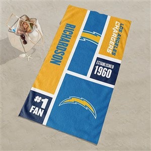 Los Angeles Chargers NFL Personalized 30x60 Beach Towel - 35246D