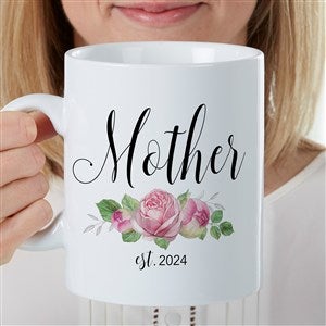 New Mom Personalized Floral 30 oz. Oversized Coffee Mug - 35276