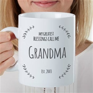 My Greatest Blessings Call Me Personalized 30 oz. Oversized Coffee Mug - 35307