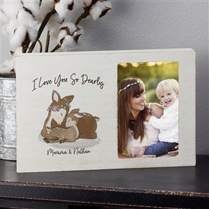 Parent & Child Deer Personalized Whitewashed Off-Set Box Picture Frame - 35334