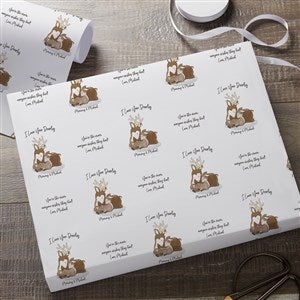 Parent & Child Deer Personalized Wrapping Paper Roll - 35338