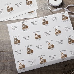 Deer Parent & Child Personalized Wrapping Paper Sheets - Set of 3 - 35338-S