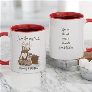 Parent & Child Deer Personalized Coffee Mug 11 oz.- Red - 35340-R