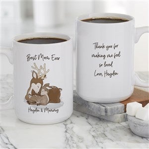 Parent & Child Deer Personalized Coffee Mug 15 oz.- White - 35340-L