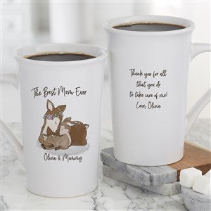 Parent & Child Deer Personalized Latte Mug 16 oz.- White - 35340-U