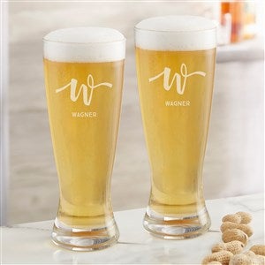 Drinking Glasses Set of 2 Mr Mrs Beer Glassware Bar Accessories