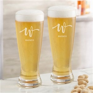 Script Initial Personalized 23 oz Pilsner Glass - 35352-P