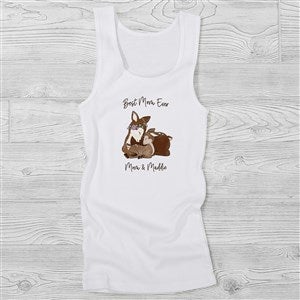 Parent & Child Deer Personalized Ladies Tank Top - 35357-WT