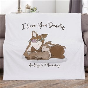 Parent & Child Deer Personalized 60x80 Plush Fleece Blanket - 35365-L
