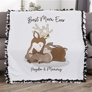 Parent & Child Deer Personalized 50x60 Tie Blanket - 35365-T
