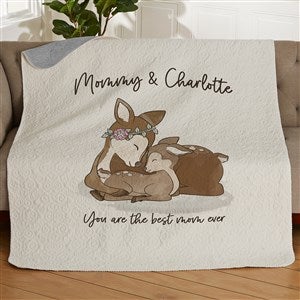 Parent & Child Deer Personalized 50x60 Quilted Blanket - 35365-Q