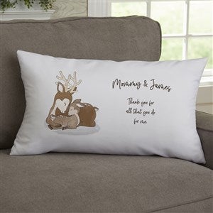 Parent & Child Deer Lumbar Velvet Throw Pillow - 35366-LBV