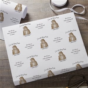 Parent & Child Bear Personalized Wrapping Paper Roll - 18ft Roll - 35371-L