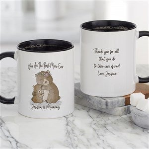 Parent & Child Bear Personalized Coffee Mug 11 oz.- Black - 35372-B