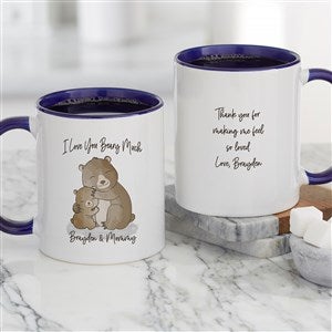 Parent & Child Bear Personalized Coffee Mug 11 oz.- Blue - 35372-BL