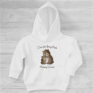 Parent & Child Bear Personalized Toddler Hooded Sweatshirt - 35378-CTHS