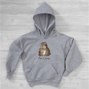 Parent & Child Bear Personalized Hanes Kids Hooded Sweatshirt - 35378-YHS