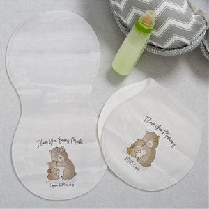 Parent & Child Bear Personalized Burp Cloths - Set of 2 - 35384