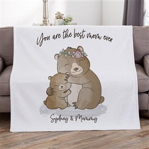 Parent & Child Bear Personalized 50x60 Sweatshirt Blanket - 35386-SW