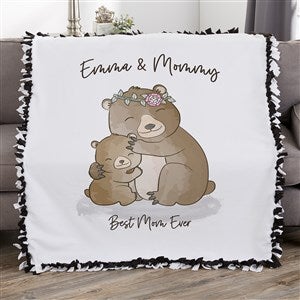 Parent & Child Bear Personalized 50x60 Tie Blanket - 35386-T